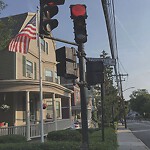 Damaged Sign at 233 Aspinwall Ave