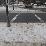 Unshoveled/Icy Sidewalk at Boylston St, Chestnut Hill