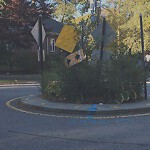 Damaged Sign at 255 South St, Chestnut Hill