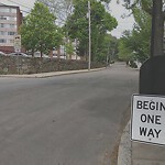 Damaged Sign at 79 Chestnut St