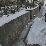 Unshoveled/Icy Sidewalk at 150 Saint Paul St