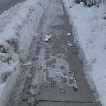 Unshoveled/Icy Sidewalk at 110 Dean Rd