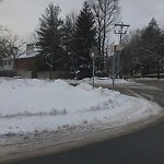 Unshoveled/Icy Sidewalk at Boylston St, Chestnut Hill